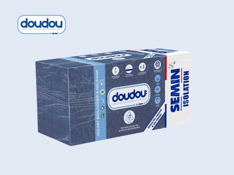 Isolant Doudou de Semin en laine de coton recyclée
